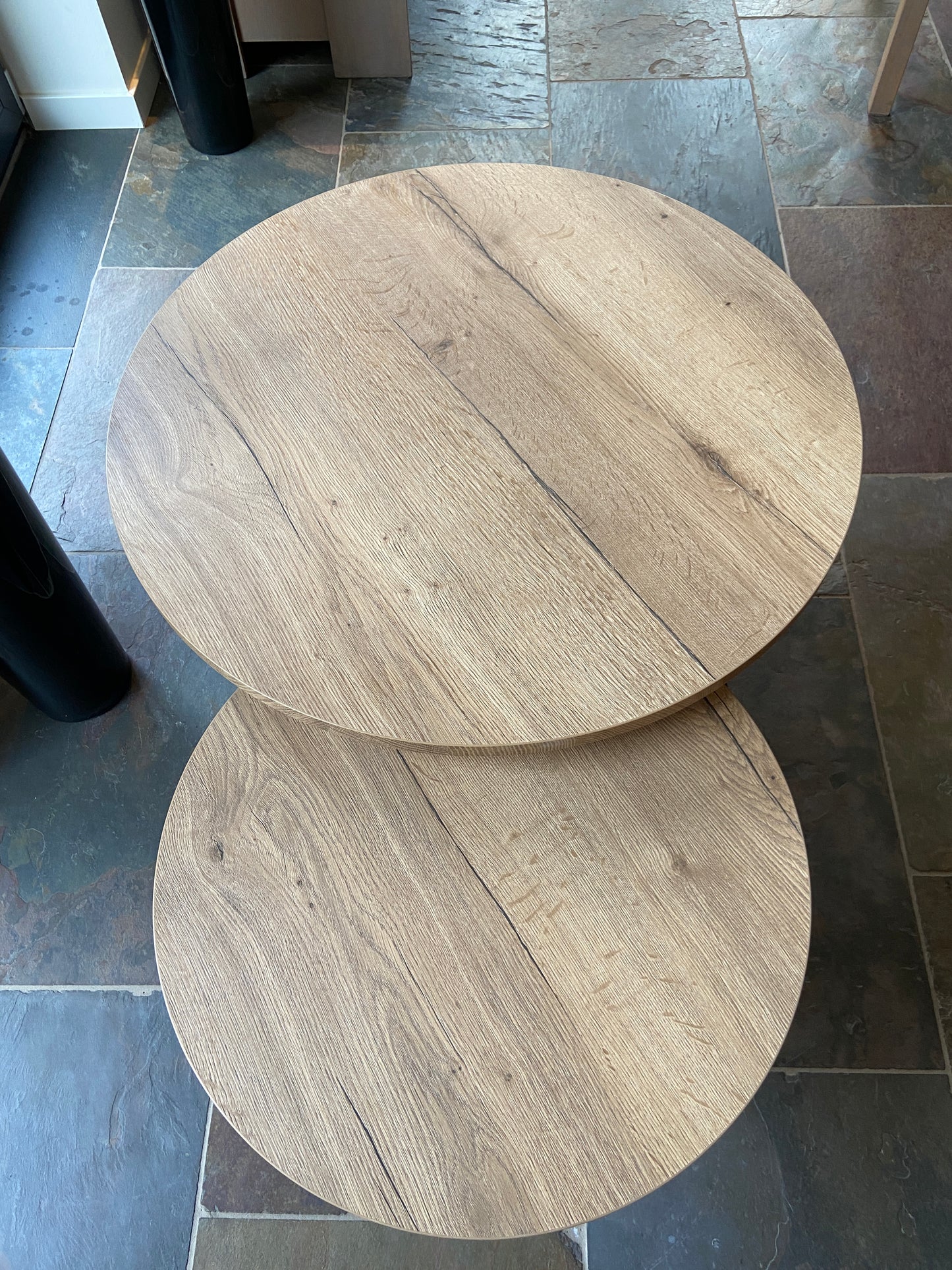Set ronde Lamulux salontafels - zeer kras bestendig!