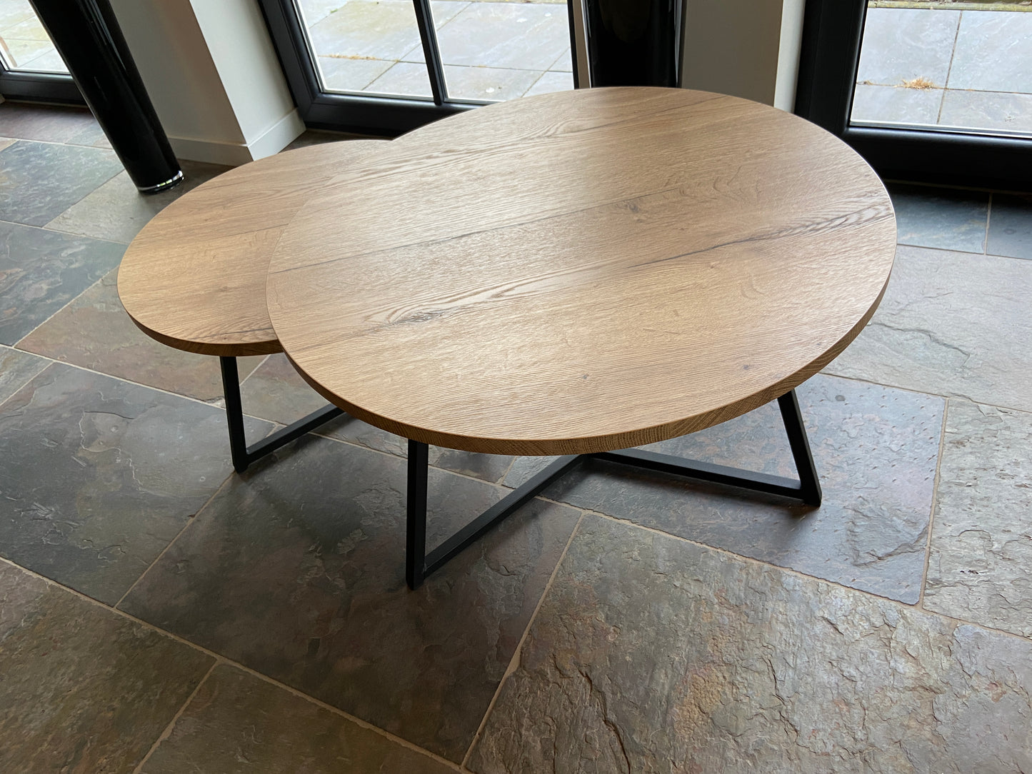 Set ronde Lamulux salontafels - zeer kras bestendig!