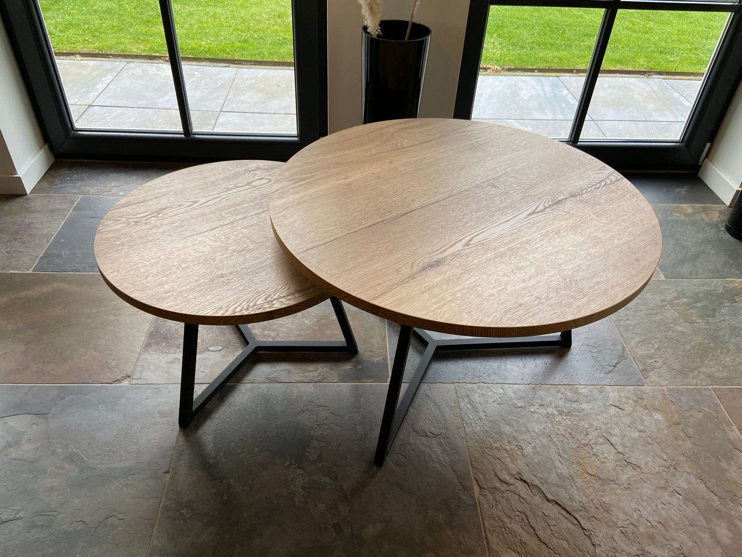Set ronde Lamulux salontafels - zeer kras bestendig!