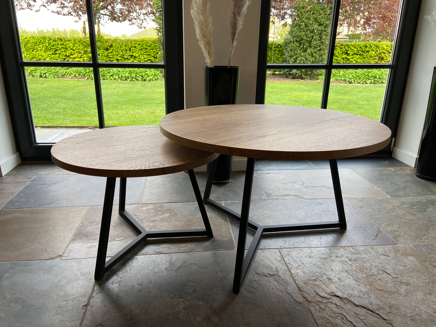 Set ronde Lamulux salontafels - zeer kras bestendig!