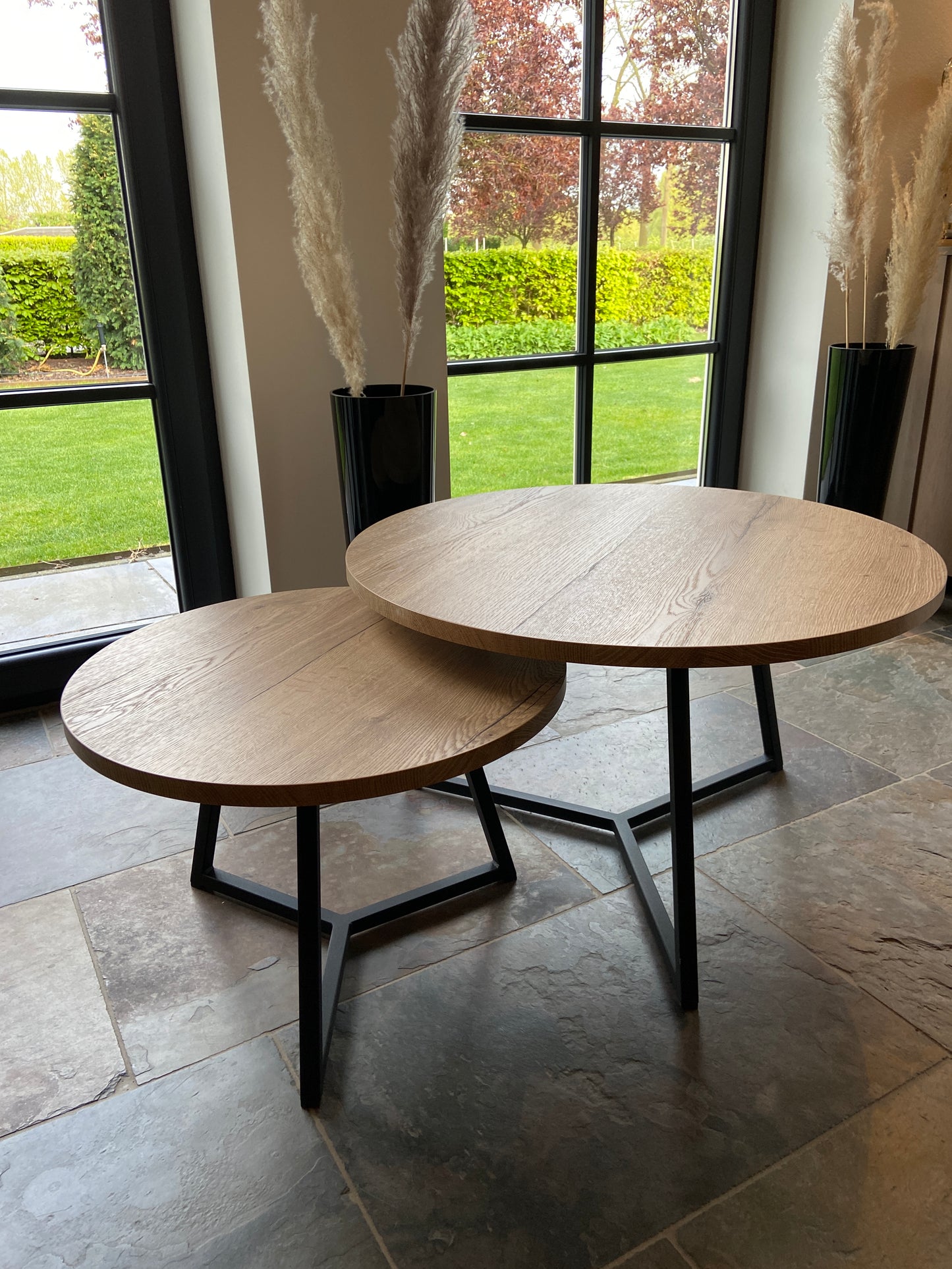 Set ronde Lamulux salontafels - zeer kras bestendig!