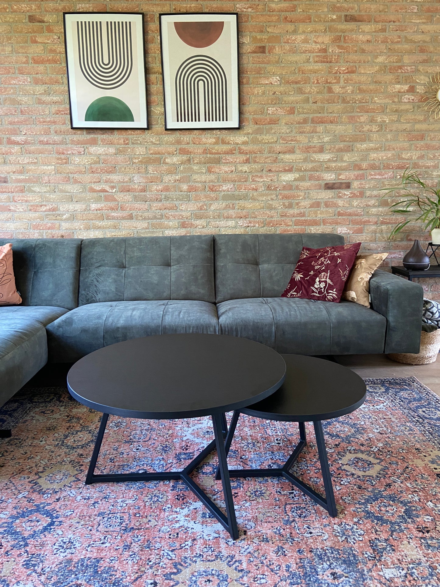 Set ronde Lamulux salontafels - zeer kras bestendig!