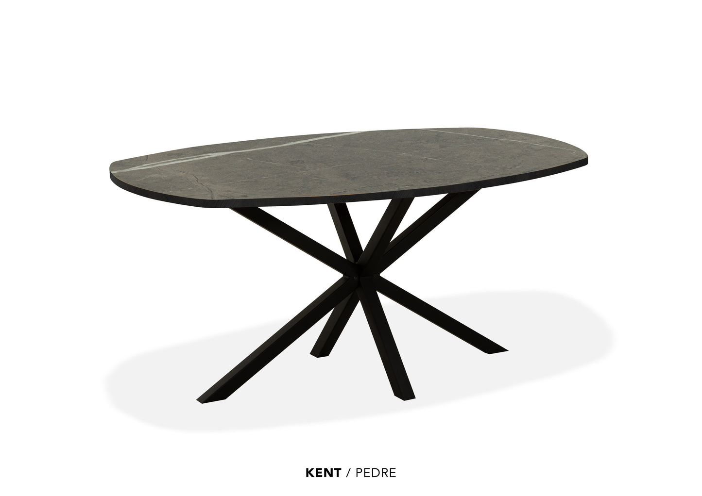 Deens ovale Lamulux eettafel "Kent" - zeer kras bestendig!