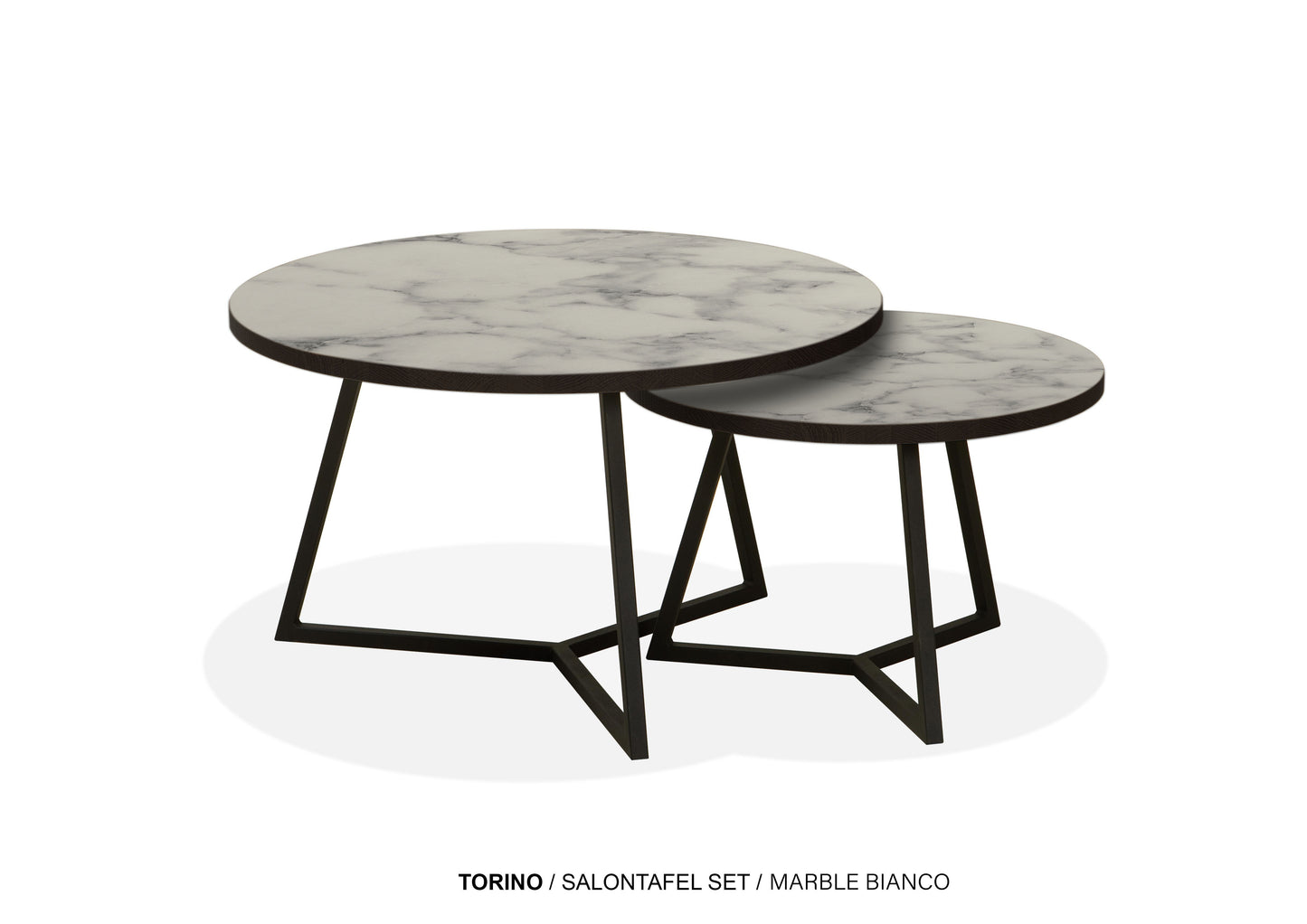 Set ronde Lamulux salontafels - zeer kras bestendig!