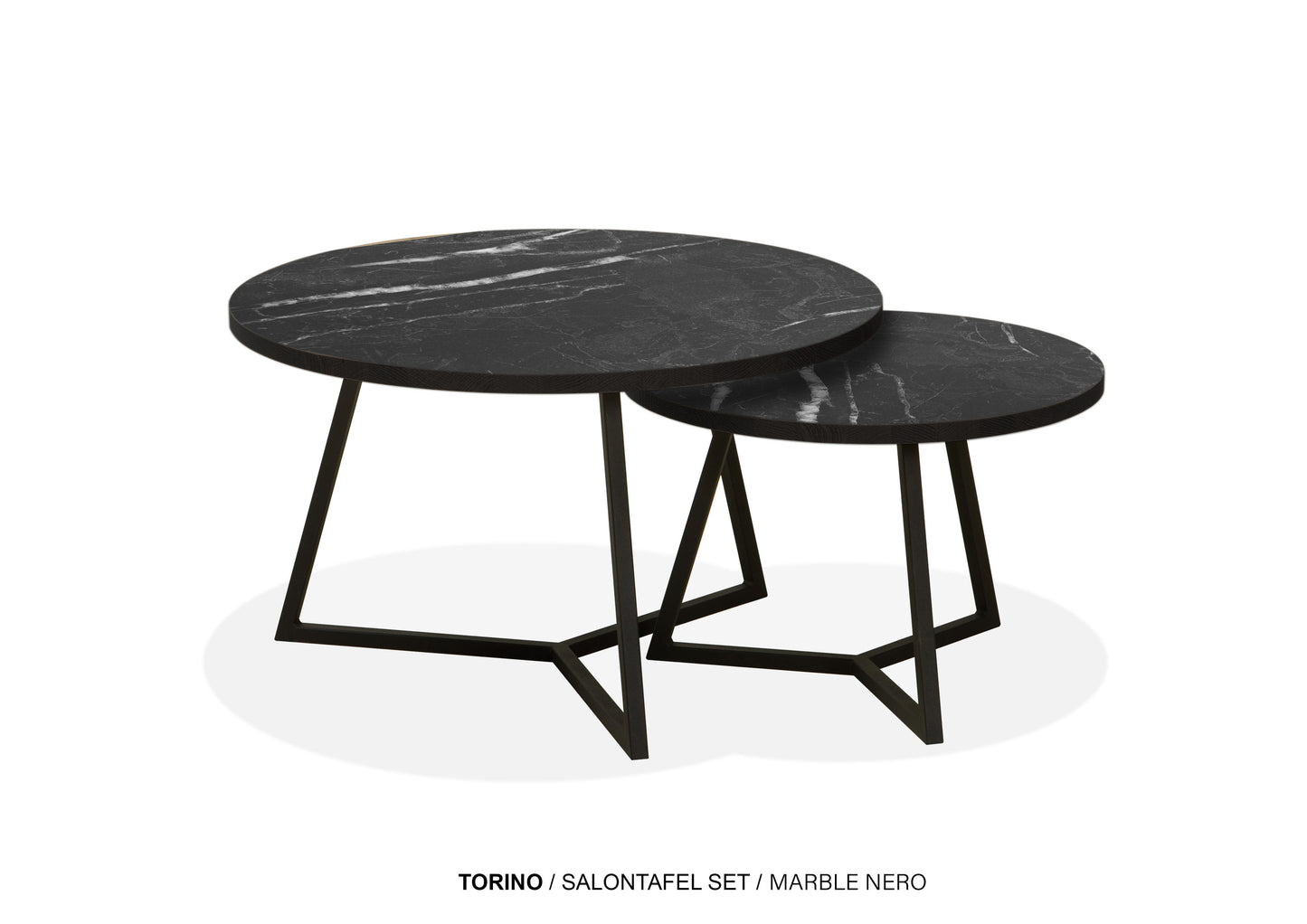 Set ronde Lamulux salontafels - zeer kras bestendig!