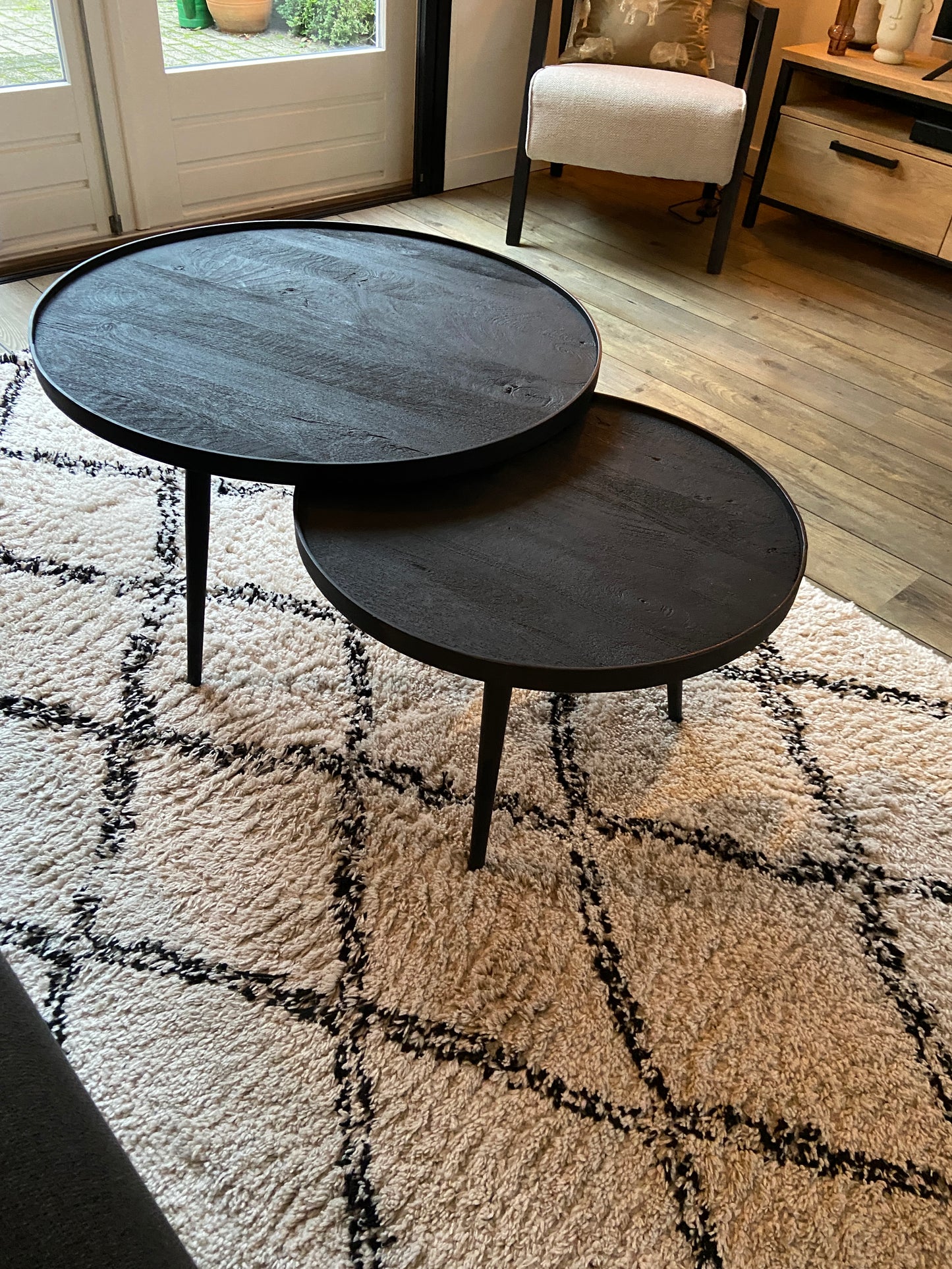 Blackline set ronde salontafels