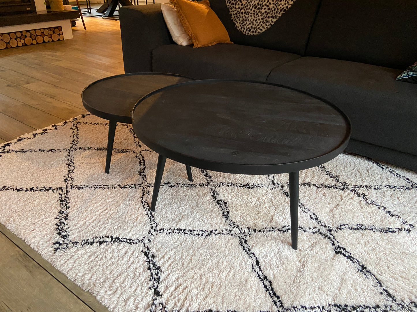 Blackline set ronde salontafels