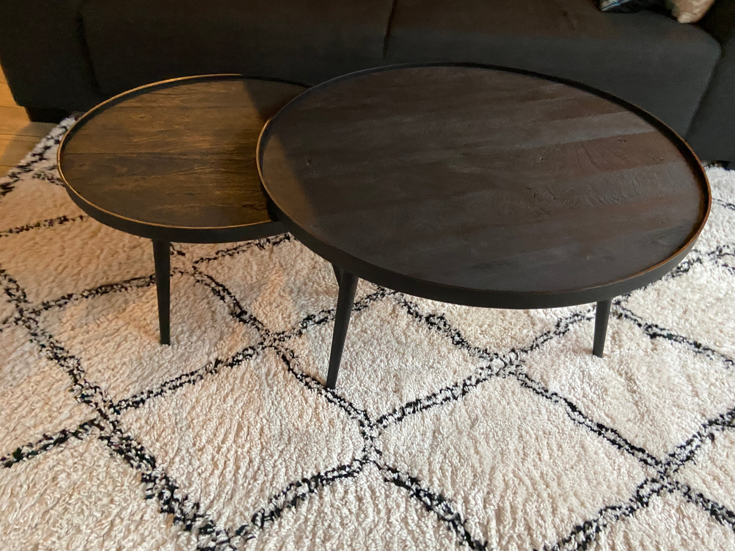 Blackline set ronde salontafels