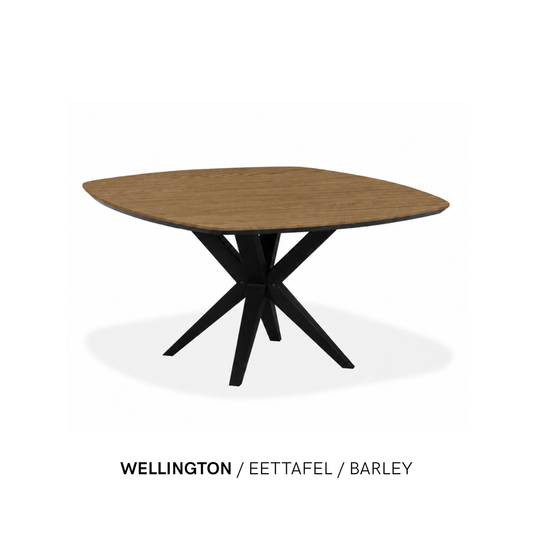Deens vierkante Lamulux eettafel "Wellington" - zeer kras bestendig!