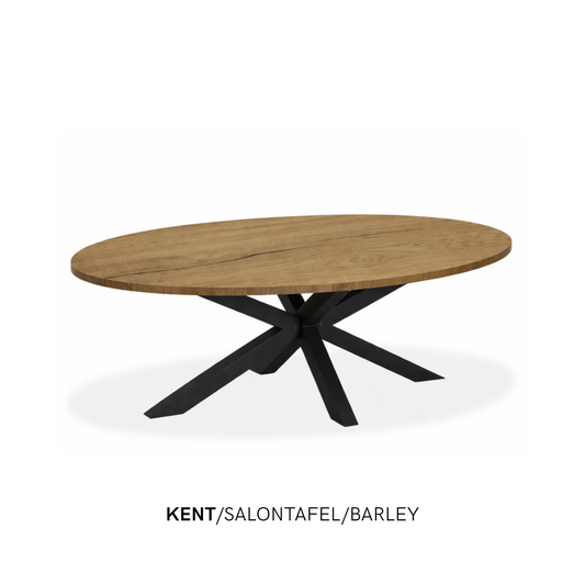 Ovale Lamulux salontafel "Kent" - zeer kras bestendig!