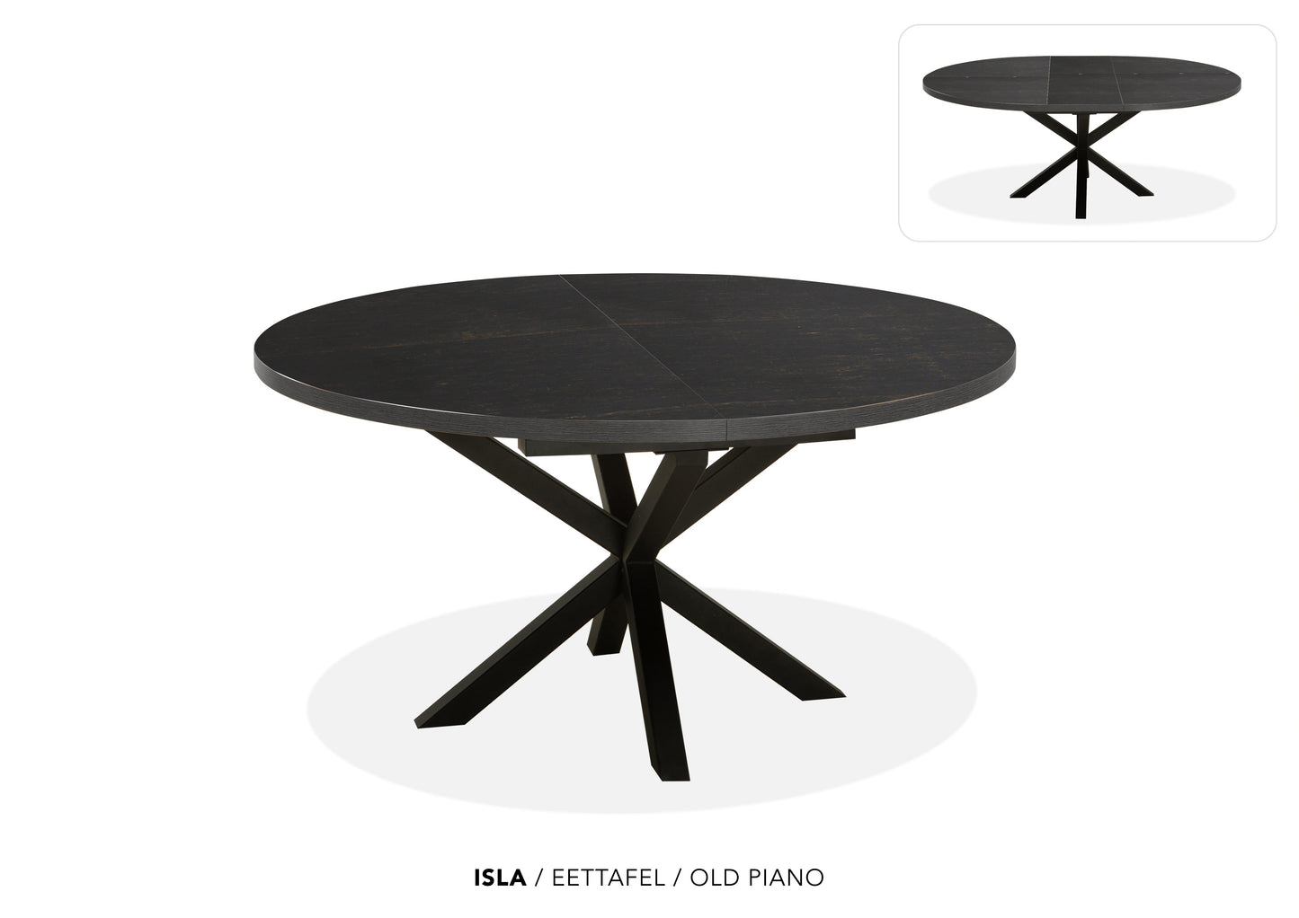 Ronde Lamulux uitschuiftafel "Isla" - zeer kras bestendig!