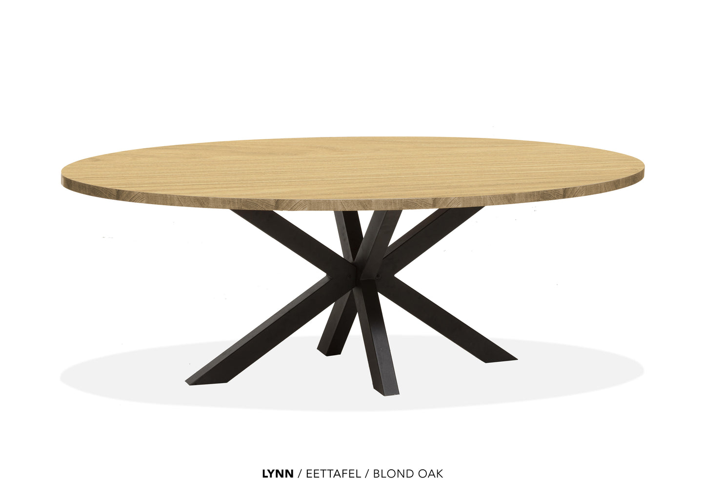 Ovale Lamulux eettafel "Lynn" - zeer kras bestendig!