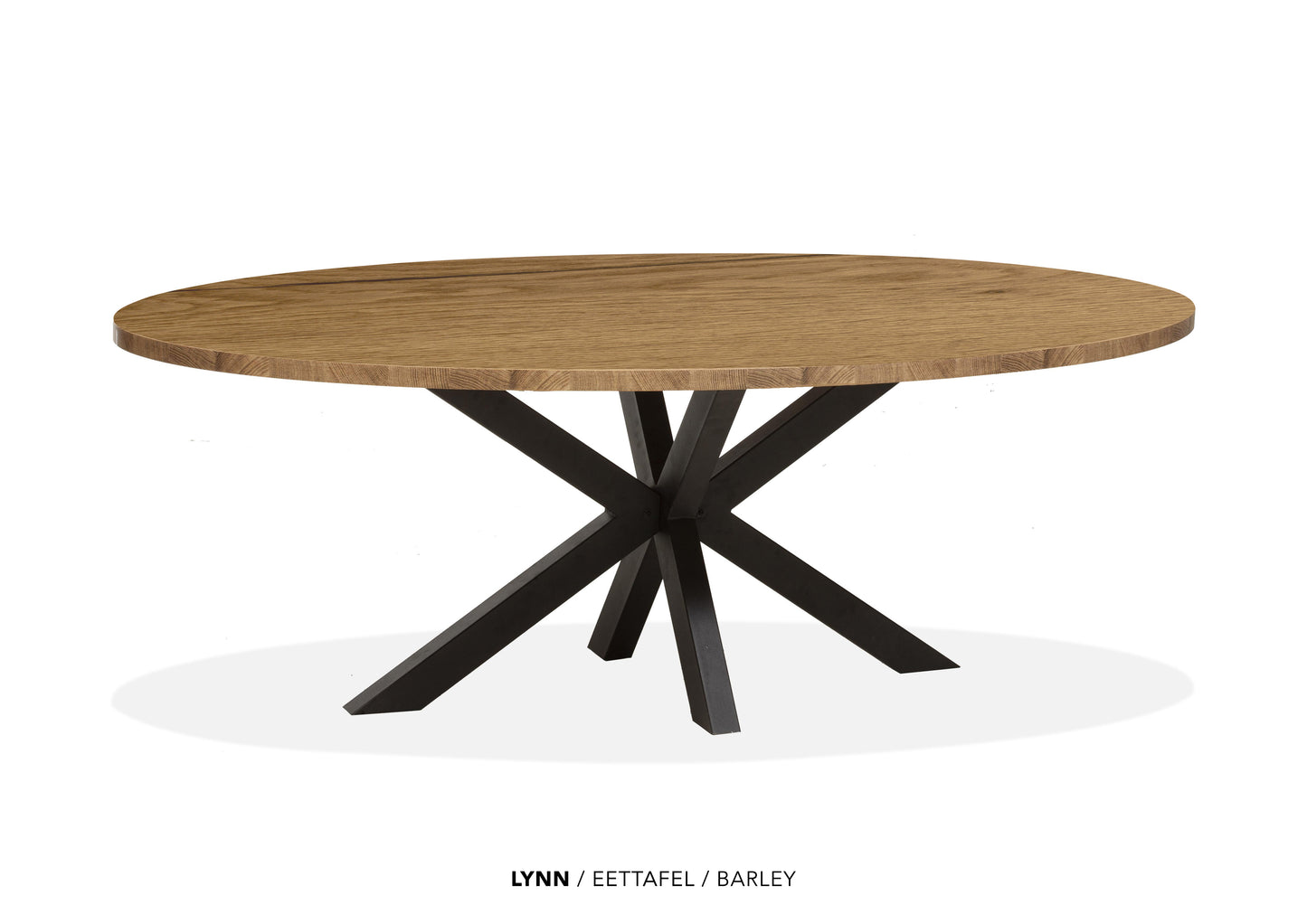 Ovale Lamulux eettafel "Lynn" - zeer kras bestendig!