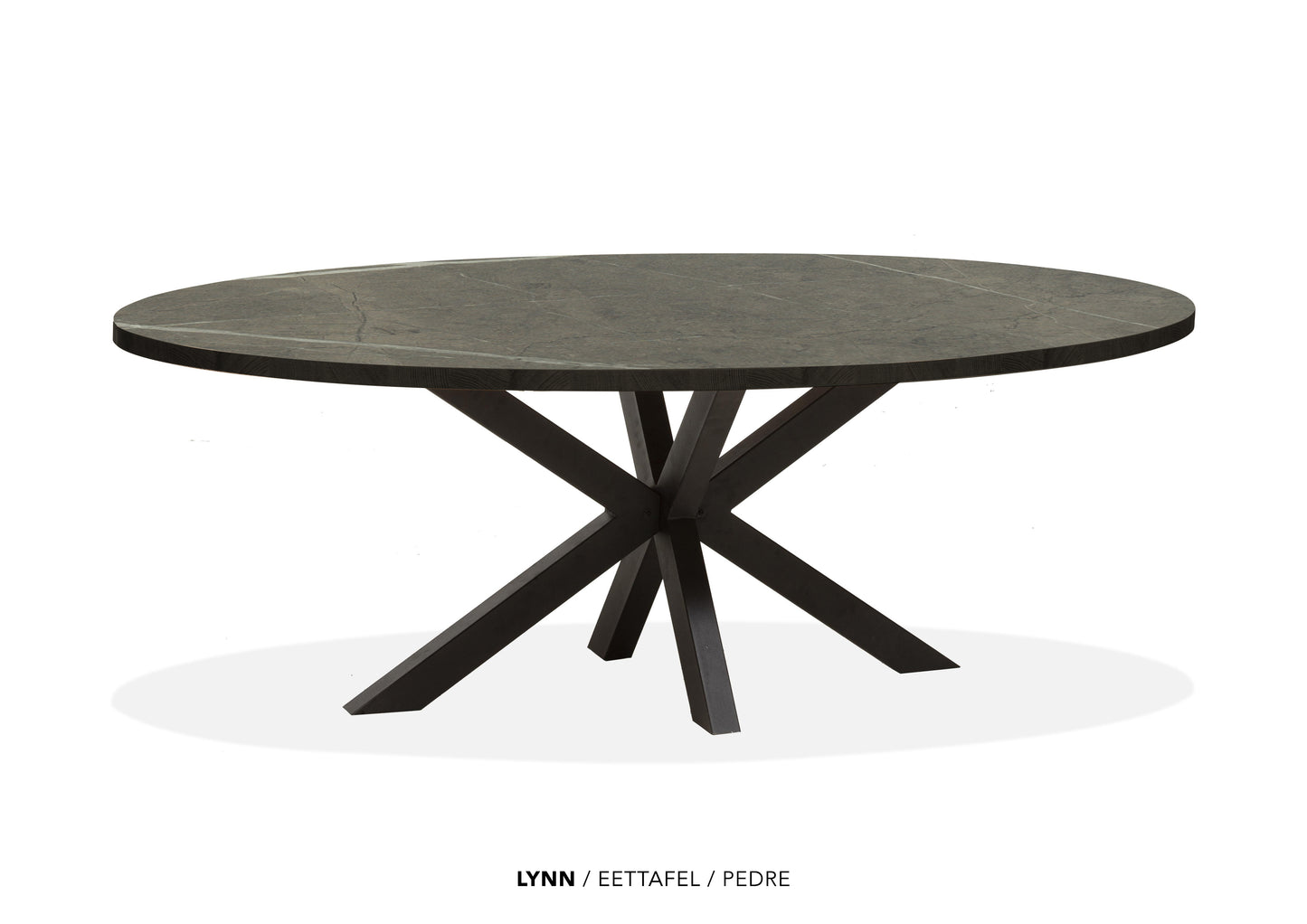 Ovale Lamulux eettafel "Lynn" - zeer kras bestendig!