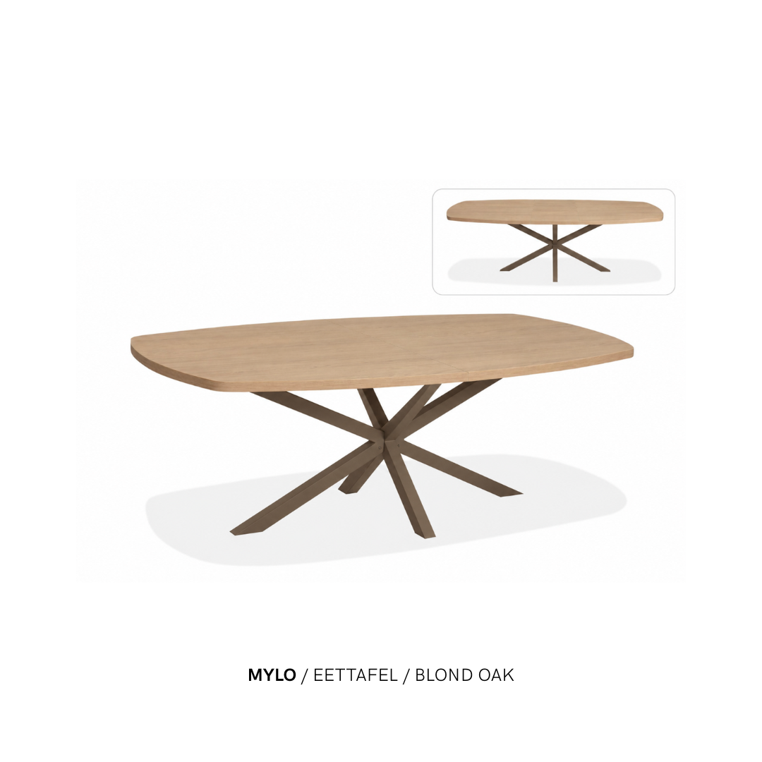 Eettafel “Mylo” | Ovaal & Uitschuifbaar
