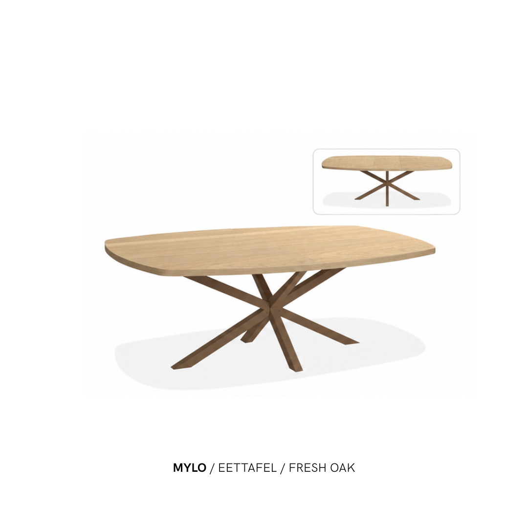 Eettafel “Mylo” | Ovaal & Uitschuifbaar