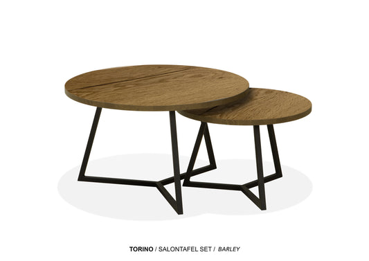 MX-sofa set ronde Lamulux salontafels "Torino" - zeer kras bestendig!