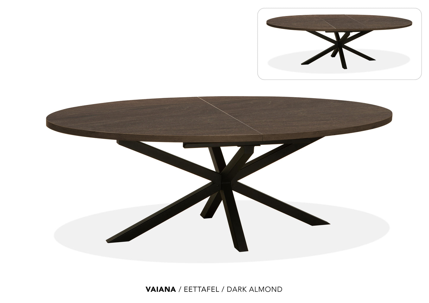 Ovale Lamulux uitschuiftafel "Vaiana" - zeer kras bestendig!