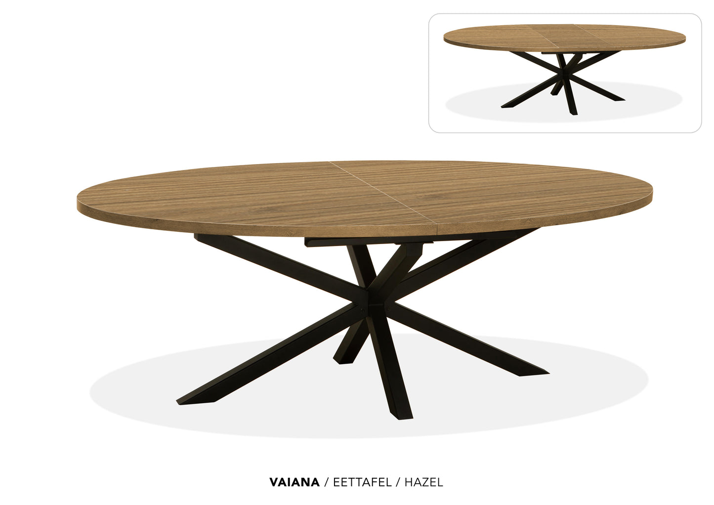 Ovale Lamulux uitschuiftafel "Vaiana" - zeer kras bestendig!