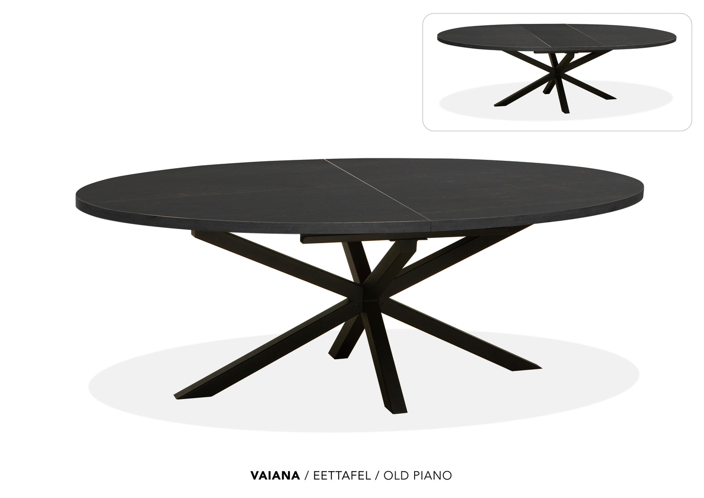 Ovale Lamulux uitschuiftafel "Vaiana" - zeer kras bestendig!