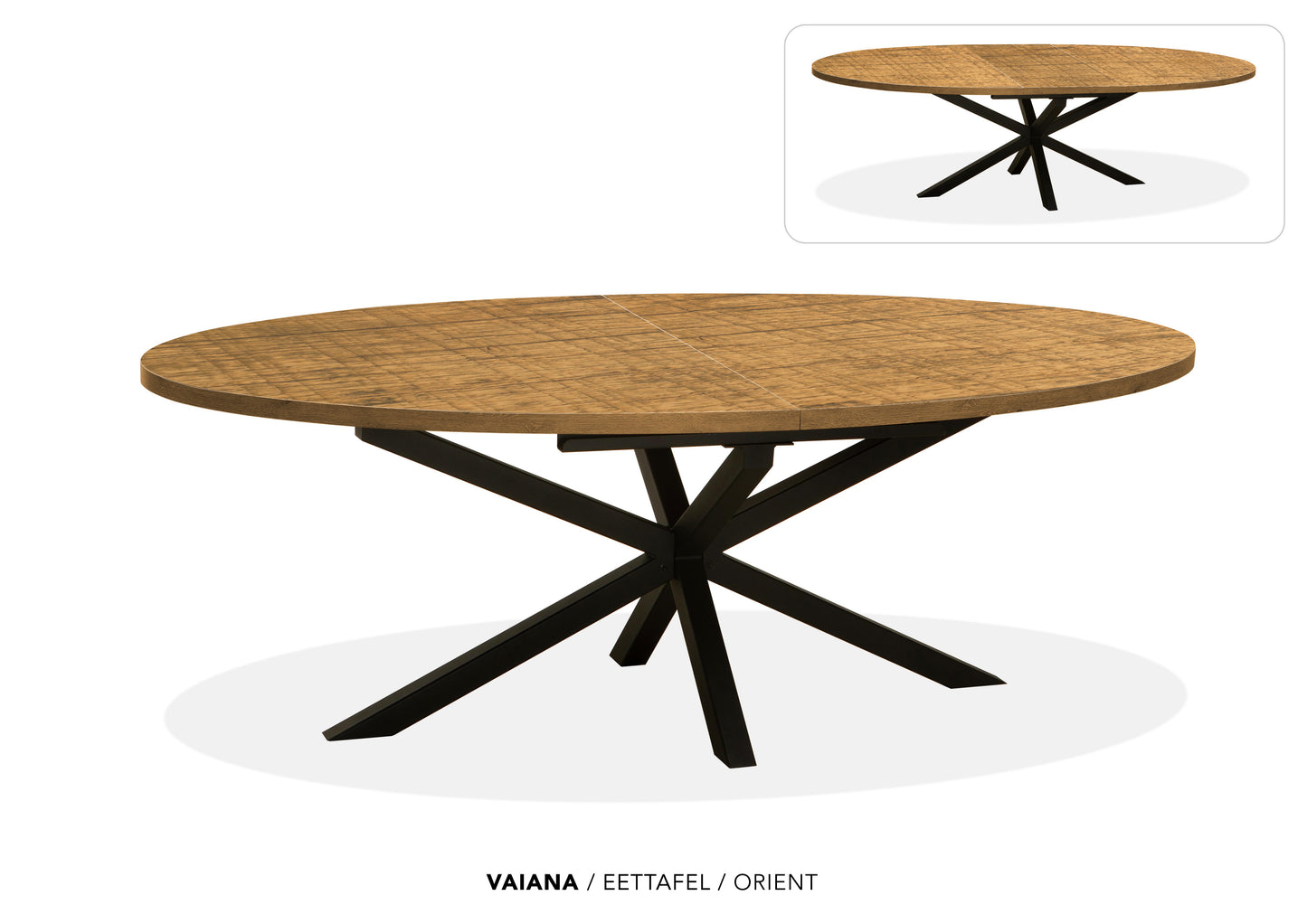 Ovale Lamulux uitschuiftafel "Vaiana" - zeer kras bestendig!