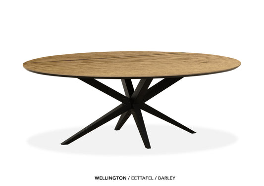 Ovale Lamulux eettafel "Wellington" - zeer kras bestendig!