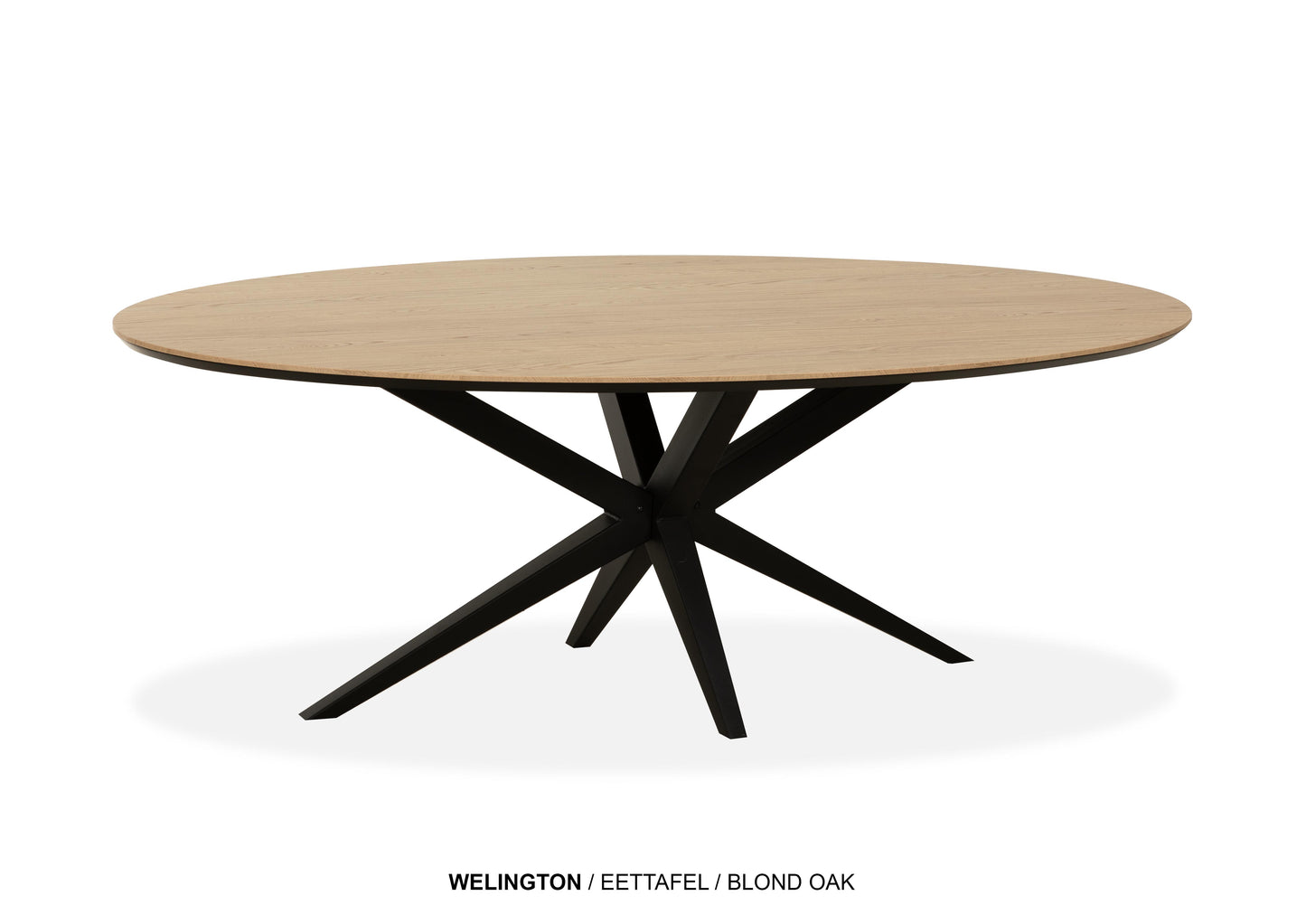 Ovale Lamulux eettafel "Wellington" - zeer kras bestendig!