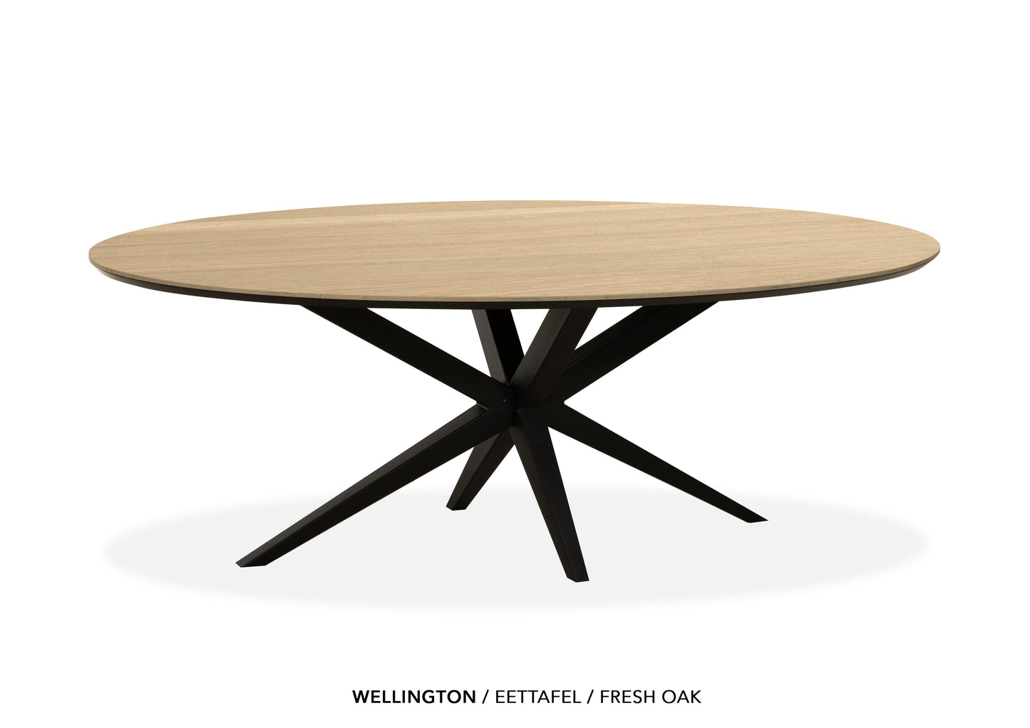 Ovale Lamulux eettafel "Wellington" - zeer kras bestendig!