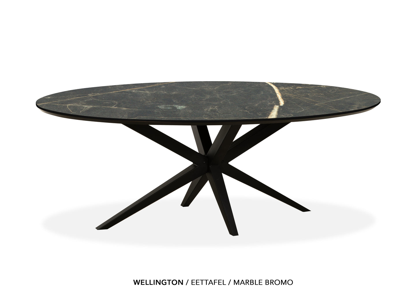 Ovale Lamulux eettafel "Wellington" - zeer kras bestendig!