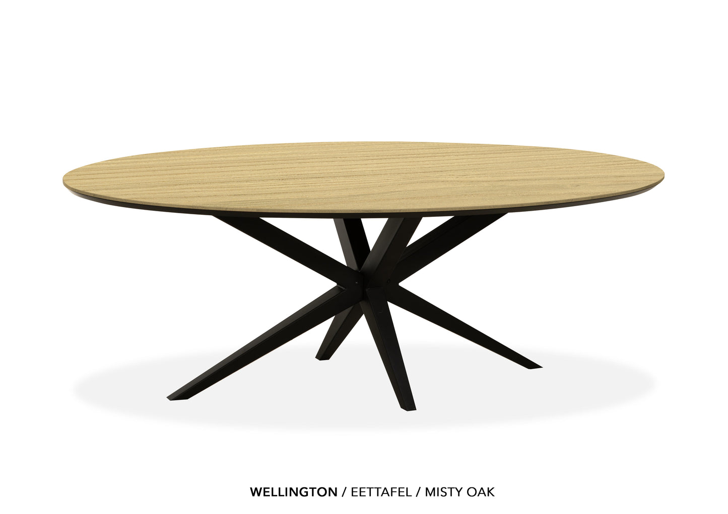 Ovale Lamulux eettafel "Wellington" - zeer kras bestendig!
