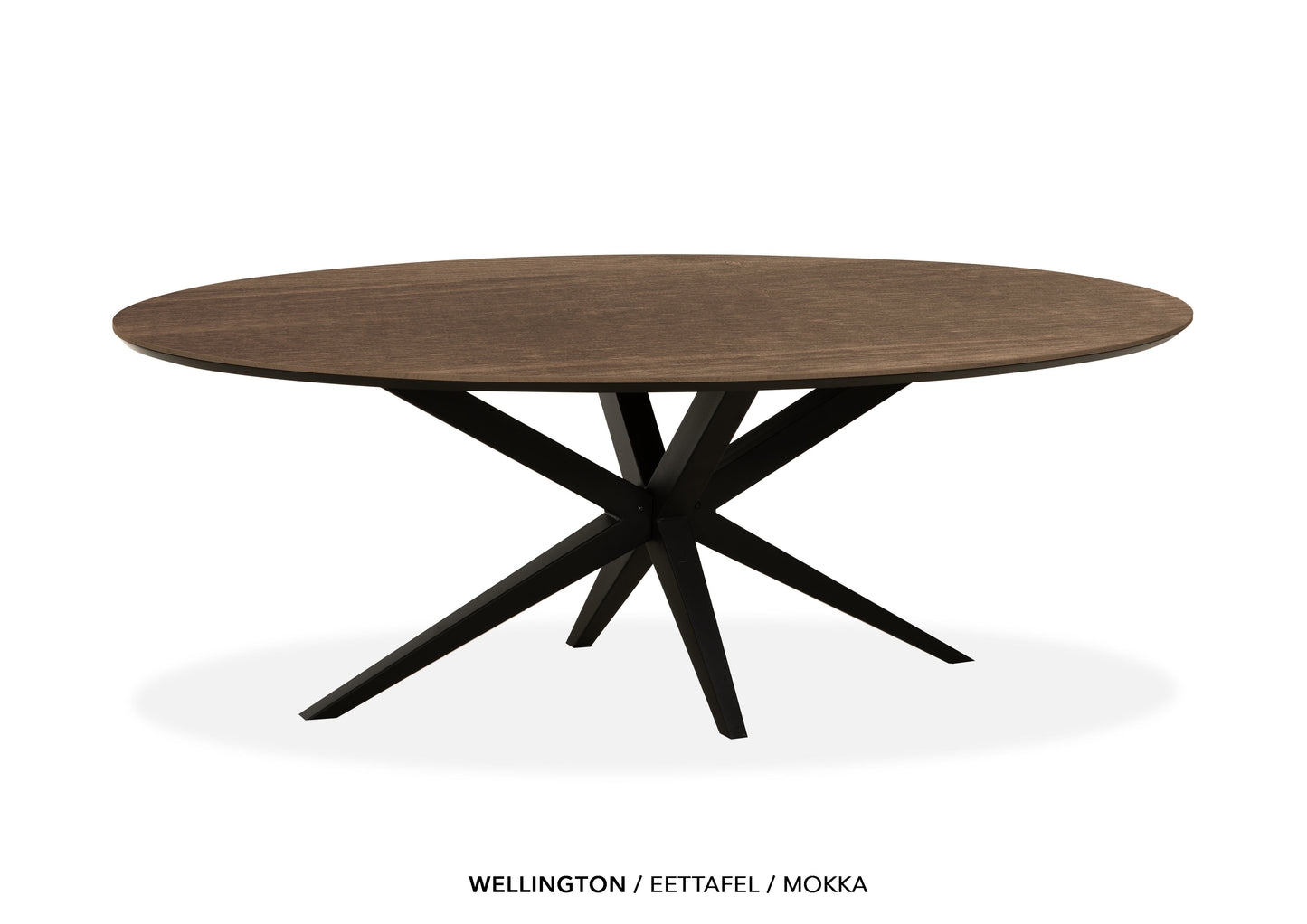 Ovale Lamulux eettafel "Wellington" - zeer kras bestendig!