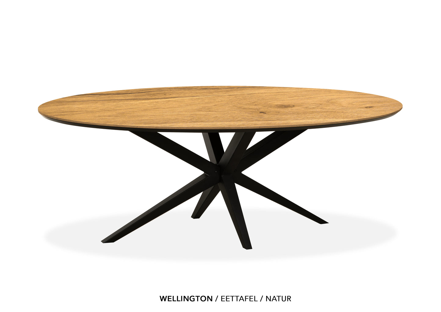 Ovale Lamulux eettafel "Wellington" - zeer kras bestendig!
