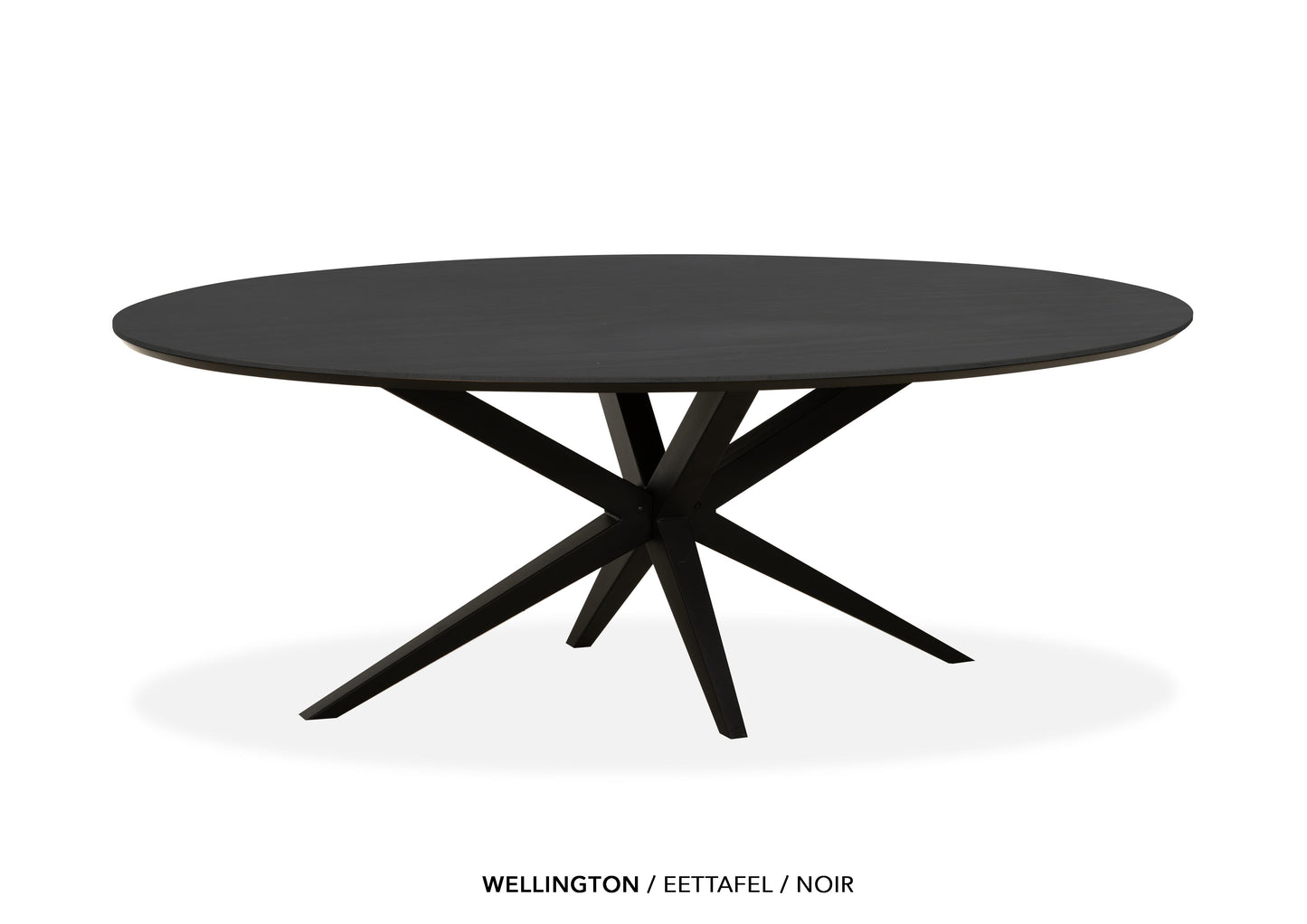 Ovale Lamulux eettafel "Wellington" - zeer kras bestendig!