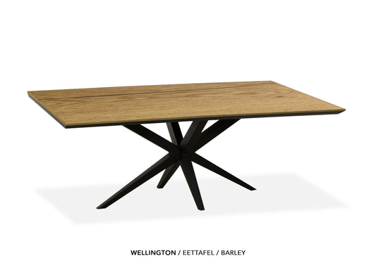 Rechte Lamulux eettafel "Wellington" - zeer kras bestendig!
