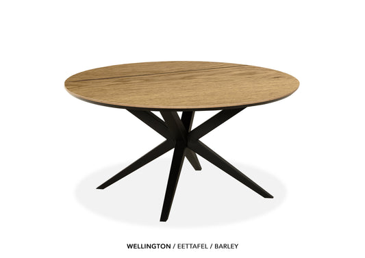Ronde Lamulux eettafel "Wellington" - zeer kras bestendig!